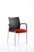 Academy Visitor With Arms Nylon Back Bespoke Colour Seat Tabasco Orange
