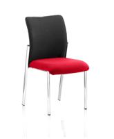 Academy Visitor Without Arms Black Fabric Back Bespoke Colour Seat Bergamot Cherry