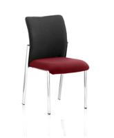 Academy Visitor Without Arms Black Fabric Back Bespoke Colour Seat Ginseng Chilli