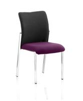 Academy Visitor Without Arms Black Fabric Back Bespoke Colour Seat Tansy Purple