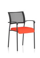 Brunswick Black Frame With Arms Bespoke Colour Seat Tabasco Orange