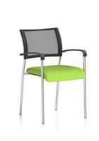 Brunswick Chrome Frame With Arms Bespoke Colour Seat Myrrh Green