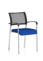 Brunswick Chrome Frame With Arms Bespoke Colour Seat Stevia Blue