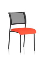Brunswick Black Frame Without Arms Bespoke Colour Seat Tabasco Orange
