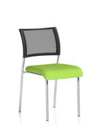 Brunswick Chrome Frame Without Arms Bespoke Colour Seat Myrrh Green