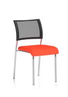 Brunswick Chrome Frame Without Arms Bespoke Colour Seat Tabasco Orange