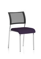 Brunswick Chrome Frame Without Arms Bespoke Colour Seat Tansy Purple