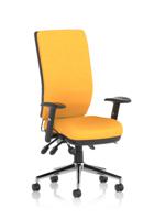Chiro High Back With Height Adjustable Arms Bespoke Colour Back And Seat Senna Yellow