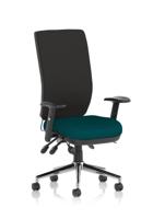 Chiro High Back With Height Adjustable Arms Bespoke Colour Seat Maringa Teal