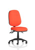 Eclipse Plus III Lever Task Operator Chair Bespoke Colour Back And Seat Tabasco Orange