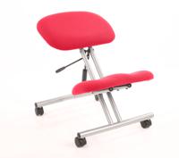 Kneeling Stool Silver Frame Bespoke Colour Bergamot Cherry