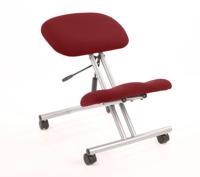 Kneeling Stool Silver Frame Bespoke Colour Ginseng Chilli