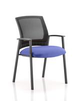 Metro Visitor Chair Mesh Back Bespoke Colour Seat Stevia Blue