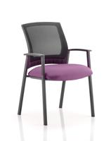 Metro Visitor Chair Mesh Back Bespoke Colour Seat Tansy Purple