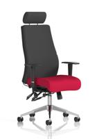 Onyx Ergo Posture Chair With Height Adjustable Arms With Headrest Bespoke Colour Seat Bergamot Cherry
