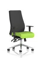 Onyx Ergo Posture Chair With Height Adjustable Arms Without Headrest Bespoke Colour Seat Myrrh Green