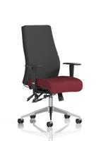 Onyx Ergo Posture Chair With Height Adjustable Arms Without Headrest Bespoke Colour Seat Ginseng Chilli