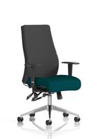 Onyx Ergo Posture Chair With Height Adjustable Arms Without Headrest Bespoke Colour Seat Maringa Teal
