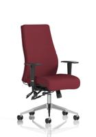 Onyx Ergo Posture Chair With Height Adjustable Arms Without Headrest Bespoke Colour Back And Seat Ginseng Chilli