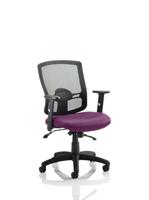Portland II Mesh Back With Height Adjustable Arms Bespoke Colour Seat Tansy Purple