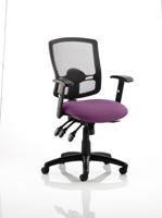 Portland III Mesh Back With Height Adjustable Arms Bespoke Colour Seat Tansy Purple