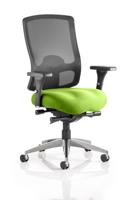 Regent High Mesh Back Ergonomic Task Operator Office Chair With Height Adjustable Arms Bespoke Colour Seat Myrrh Green