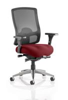Regent High Mesh Back Ergonomic Task Operator Office Chair With Height Adjustable Arms Bespoke Colour Seat Ginseng Chilli