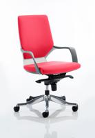 Xenon Executive White Shell Medium Back Bespoke Colour Back And Seat Bergamot Cherry
