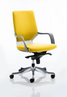 Xenon Executive White Shell Medium Back Bespoke Colour Back And Seat Senna Yellow