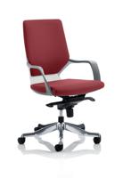 Xenon Executive White Shell Medium Back Bespoke Colour Back And Seat Ginseng Chilli
