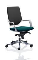 Xenon Executive White Shell Medium Back Bespoke Colour Seat Maringa Teal