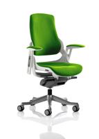 Zure White Shell Bespoke Colour Back And Seat Myrrh Green