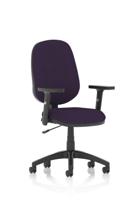 Eclipse Plus I Lever Task Operator Chair With Height Adjustable Arms Bespoke Colour Back And Seat Tansy Purple