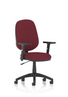 Eclipse Plus I Lever Task Operator Chair With Height Adjustable Arms Bespoke Colour Back And Seat Ginseng Chilli