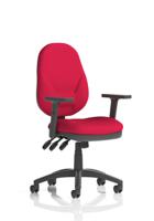 Eclipse Plus XL Lever Task Operator Chair With Height Adjustable Arms Bespoke Colour Back And Seat Bergamot Cherry