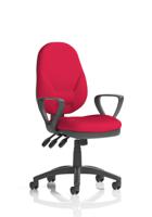 Eclipse Plus XL Lever Task Operator Chair With Loop Arms Bespoke Colour Back And Seat Bergamot Cherry