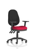 Eclipse Plus XL Lever Task Operator Chair With Height Adjustable Arms Bespoke Colour Seat Bergamot Cherry