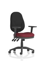 Eclipse Plus XL Lever Task Operator Chair With Height Adjustable Arms Bespoke Colour Seat Ginseng Chilli