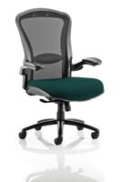 Houston Heavy Duty Task Operator Chair Black Mesh Back Bespoke Colour Seat Maringa Teal