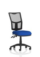 Eclipse Plus II Lever Task Operator Chair Mesh Back Bespoke Colour Seat Stevia Blue