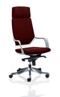 Xenon Executive White Shell High Back With Headrest Bespoke Colour Back And Seat Ginseng Chilli