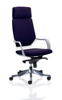 Xenon Executive White Shell High Back With Headrest Bespoke Colour Back And Seat Tansy Purple
