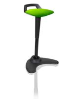 Dynamic Spry Stool Black Frame and Bespoke Colour Fabric Seat Myrrh Green - KCUP1209