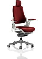 Zure White Shell With Headrest Bespoke Colour Back And Seat Ginseng Chilli