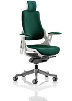 Zure White Shell With Headrest Bespoke Colour Back And Seat Maringa Teal