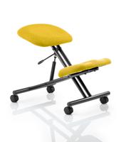 Kneeling Stool Black Frame Bespoke Colour Senna Yellow