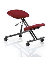 Kneeling Stool Black Frame Bespoke Colour Ginseng Chilli