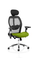 Sanderson II Mesh Back Chair Bespoke Colour Seat Myrrh Green