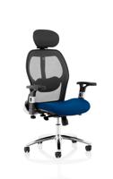 Sanderson II Mesh Back Chair Bespoke Colour Seat Stevia Blue