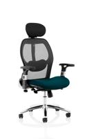 Sanderson II Mesh Back Chair Bespoke Colour Seat Maringa Teal
